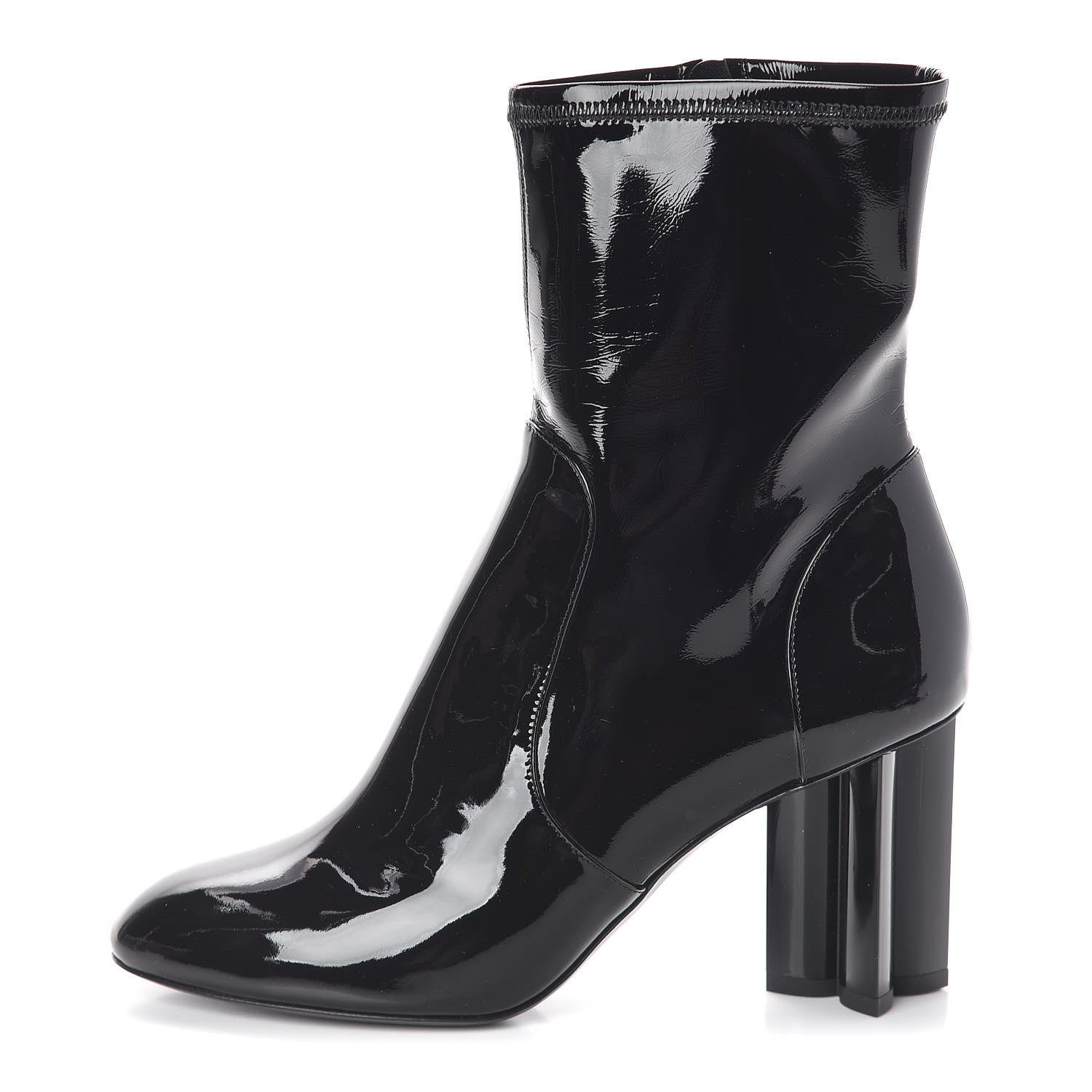Louis Vuitton Patent Silhouette Ankle Boots 39 Black 1 of 6