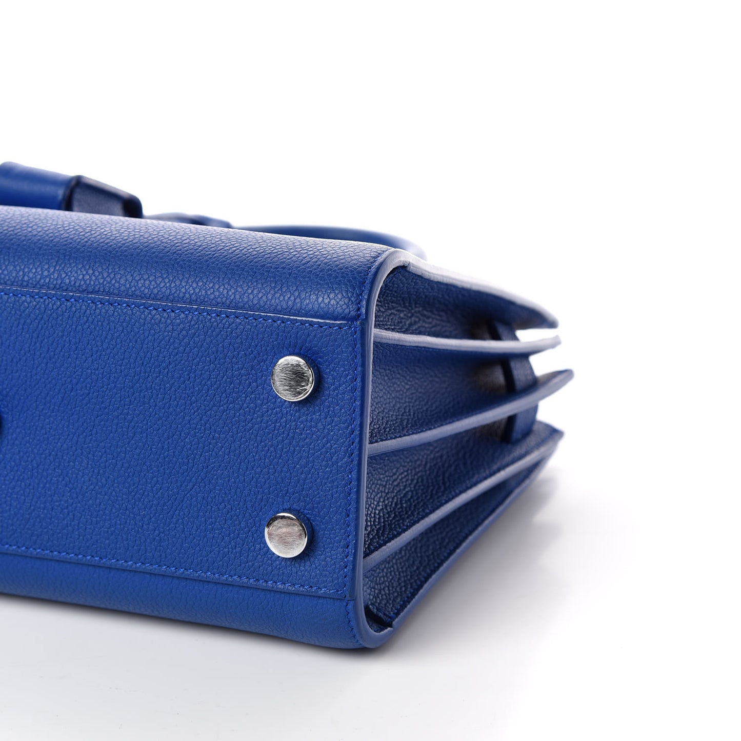 Grained Calfskin Nano Sac De Jour Royal Blue
