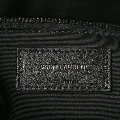Saint Laurent Lambskin Quilted Monogram Monochrome Medium Loulou Puffer Chain Satchel Black 6 of 10