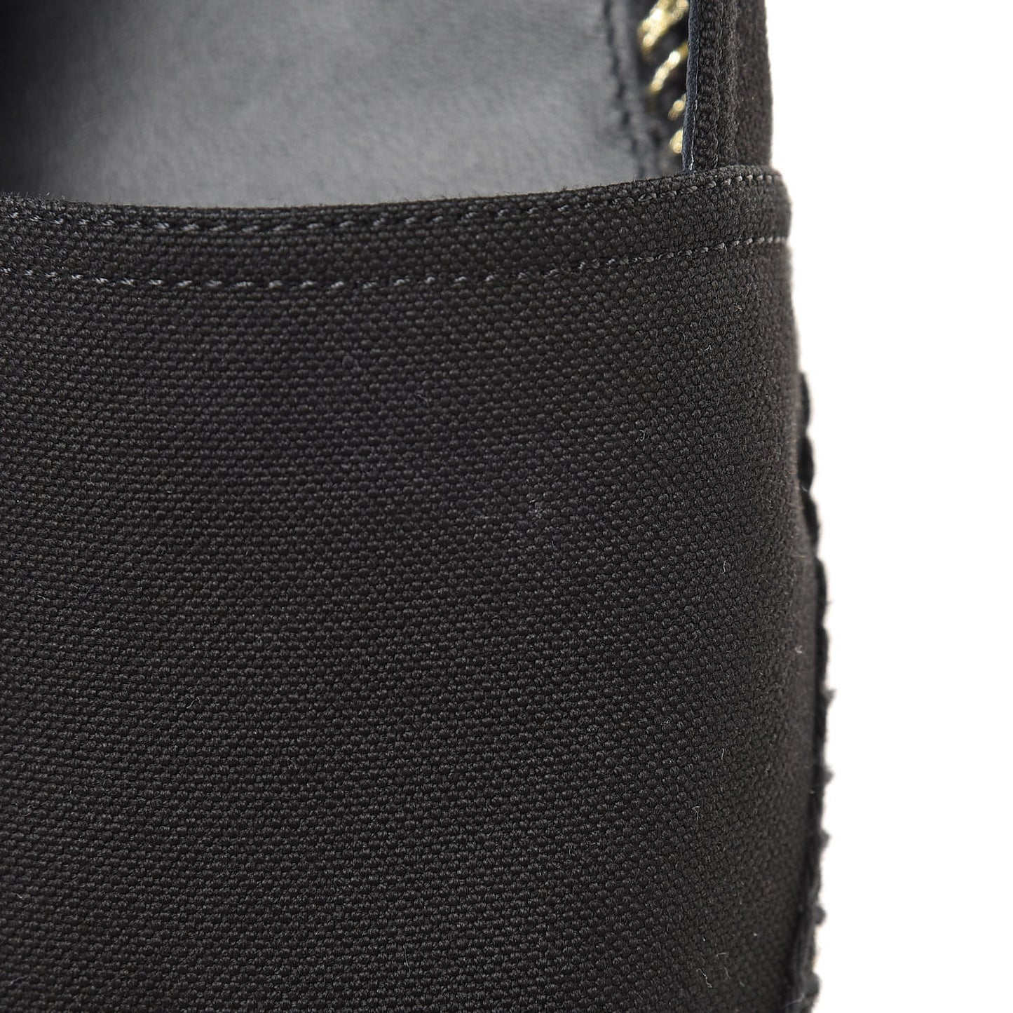 Canvas Logo Embroidered Espadrilles 41 Black