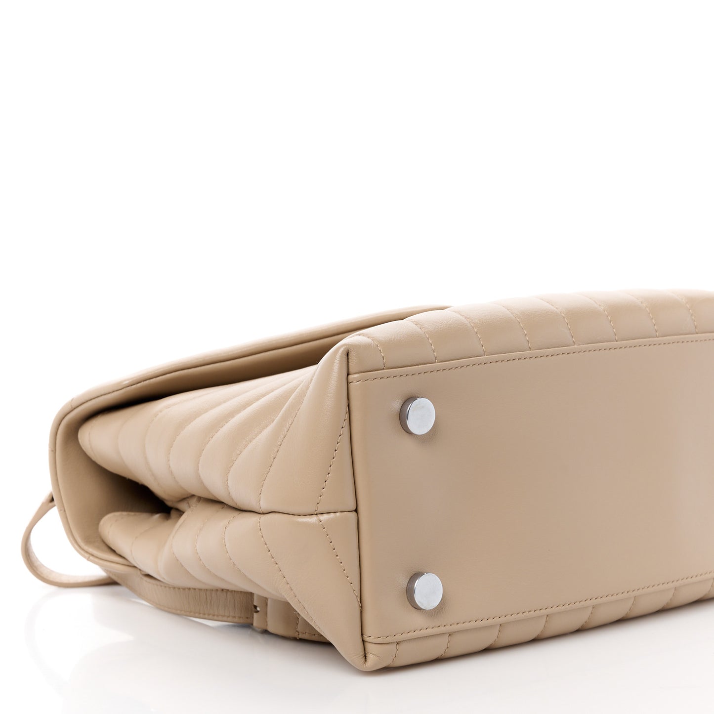Calfskin Y Quilted Monogram Medium Loulou Satchel Dark Beige