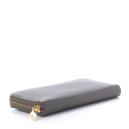 Tom Ford Grained Calfskin TF Zip Around Wallet Graphite 4 of 8