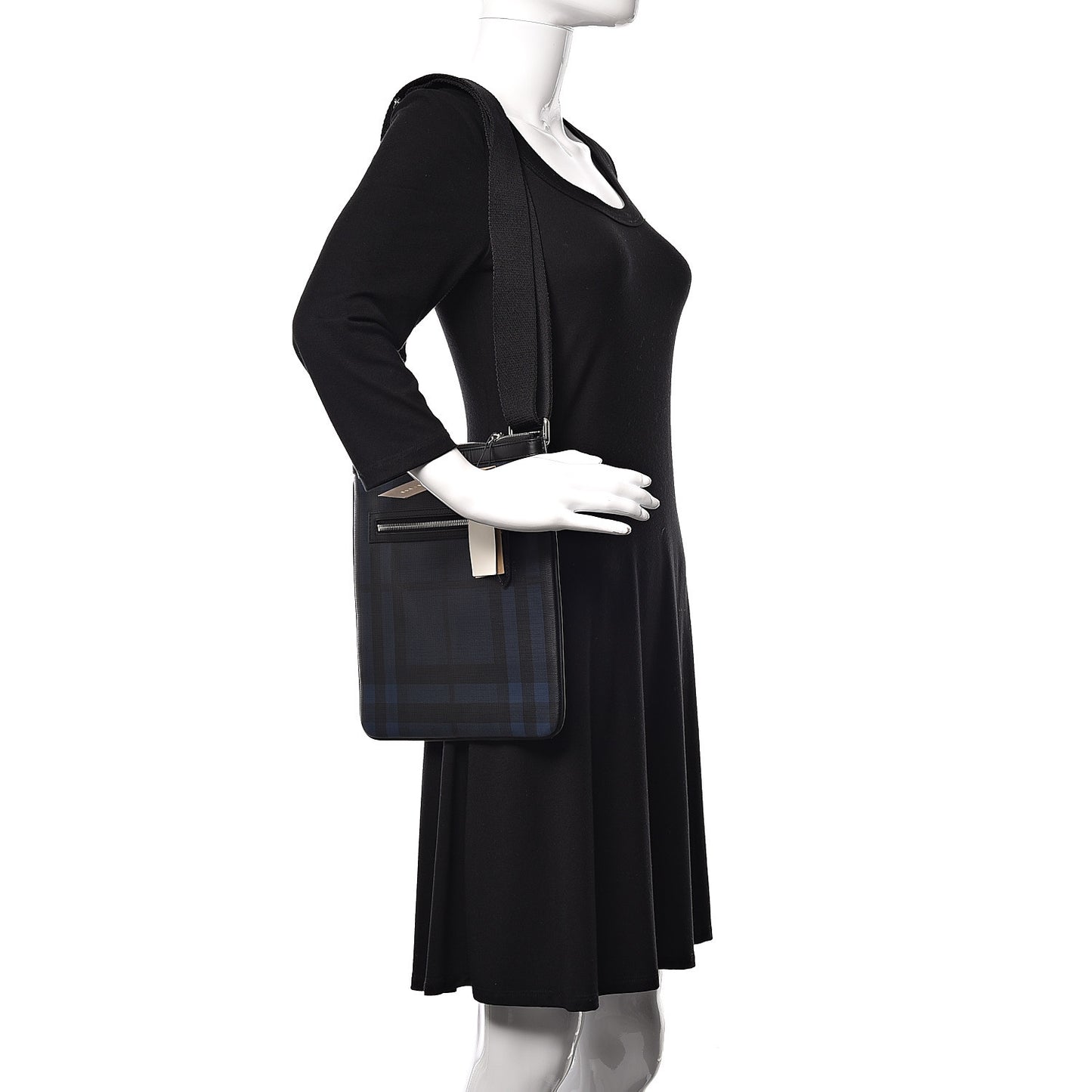 London Check Beckley Crossbody Messenger Bag Blue Black