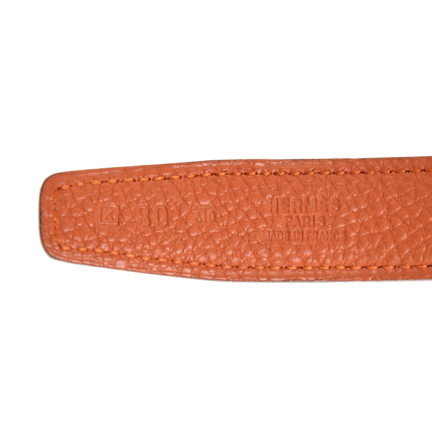 Box Taurillon Clemence 24mm Constance Belt 80 Orange Black