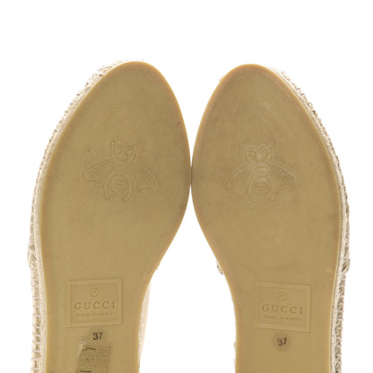 Gucci Canvas Logo Espadrilles 37 Greggio White 10 of 12