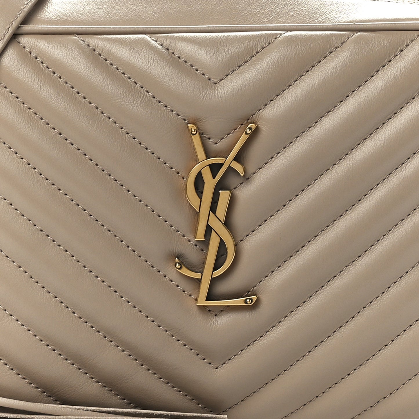 Calfskin Matelasse Monogram Lou Camera Bag Dark Beige
