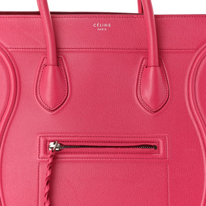 Celine Grained Calfskin Medium Phantom Luggage Fuchsia 9 of 14