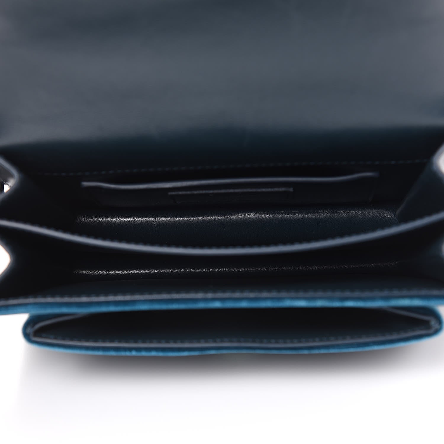 Saint Laurent Velvet Small Monogram Sunset Dark Ottanio 5 of 13