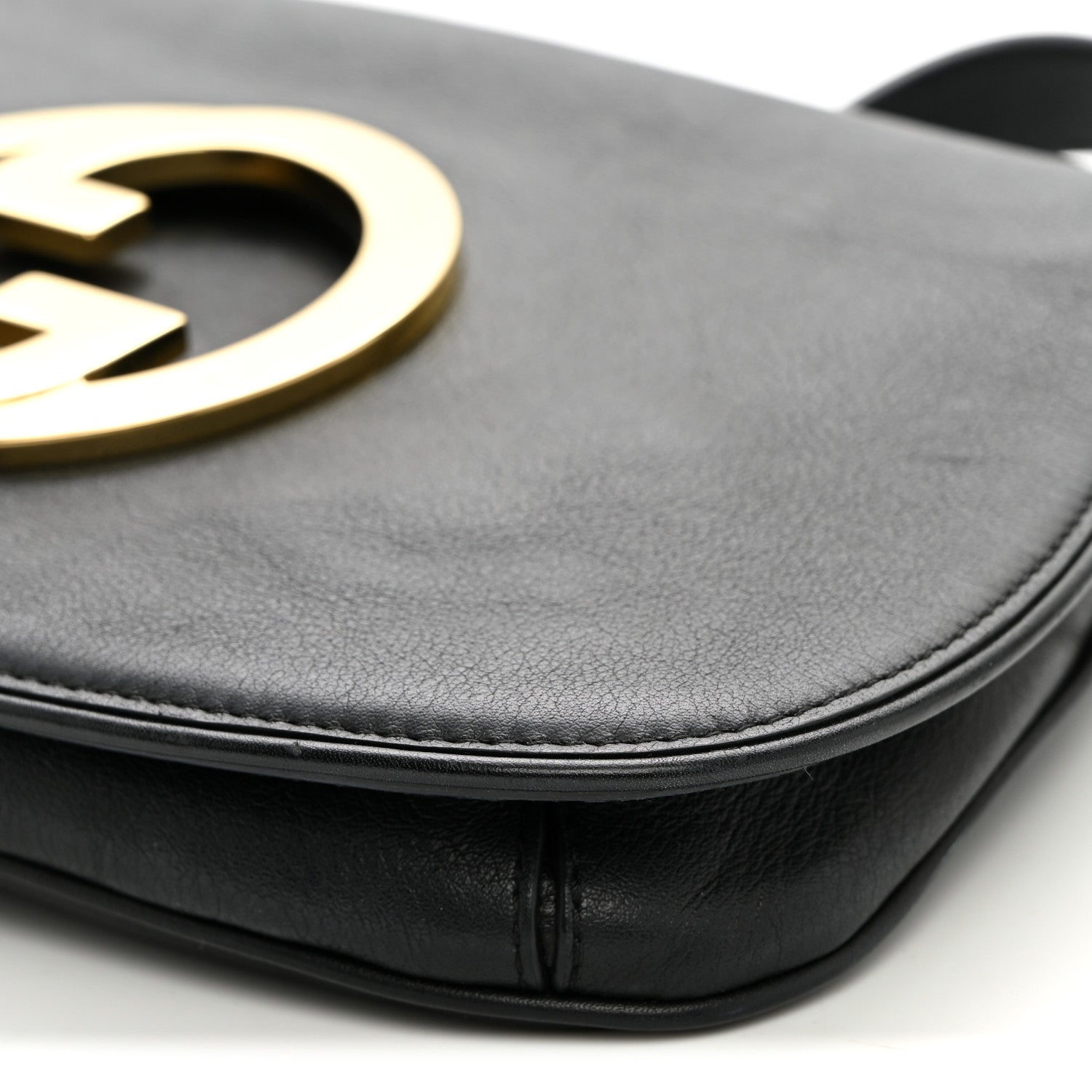 Gucci Roxy Calfskin Blondie Chain Shoulder Flap Bag Black 9 of 9