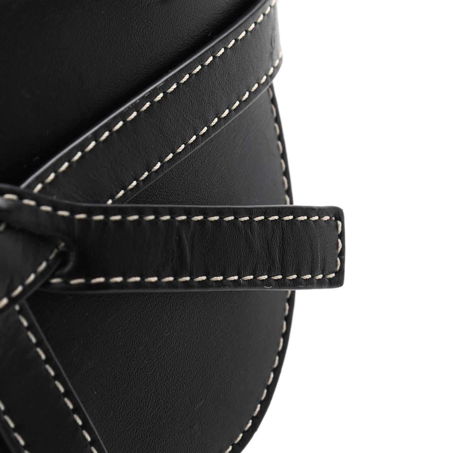 Calfskin Mini Gate Belt Bag Black