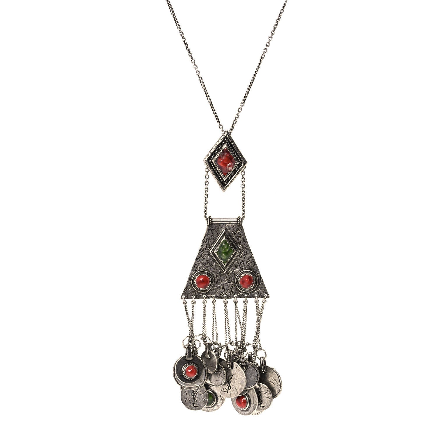 Saint Laurent Hedi Necklace Silver 1 of 5