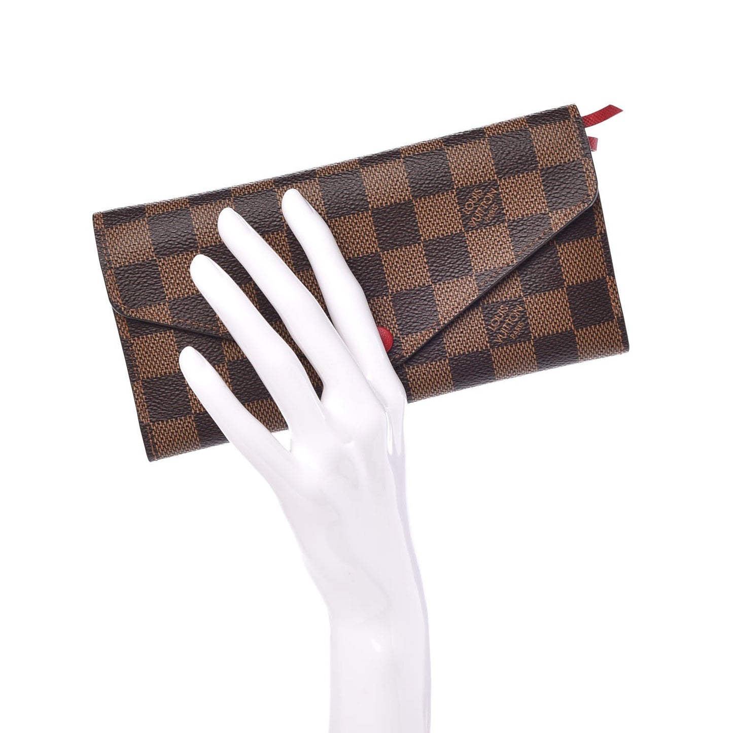 Damier Ebene Josephine Wallet Red