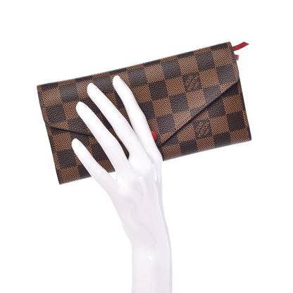 Louis Vuitton Damier Ebene Josephine Wallet Red 2 of 9