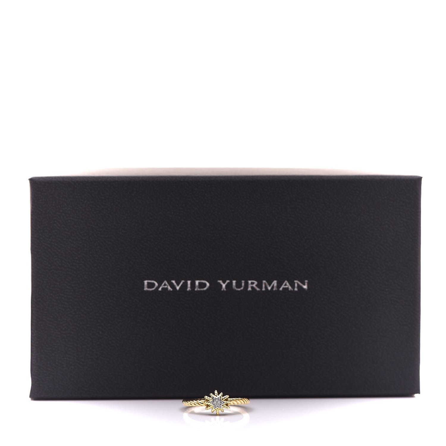 David Yurman 18K Yellow Gold Diamond 2mm Starburst Ring 51.9 6 6 of 6