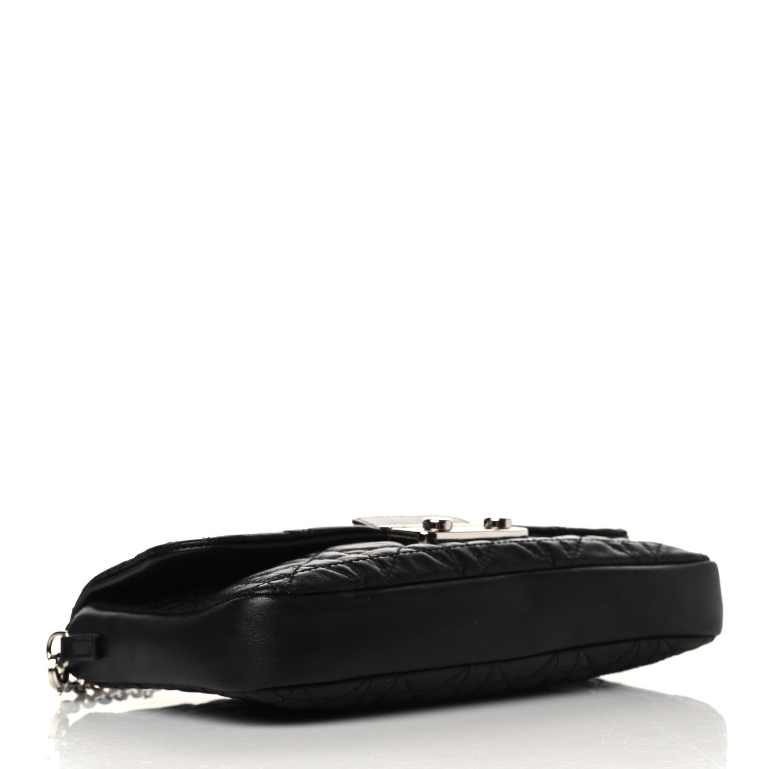 Christian Dior Lambskin Cannage New Lock Pouch Black 4 of 9