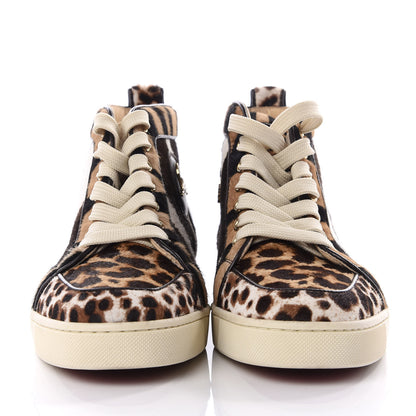 Christian Louboutin Calf Hair Animal Print Rantus Orlato Flat Sneakers 38 Multicolor 4 of 11
