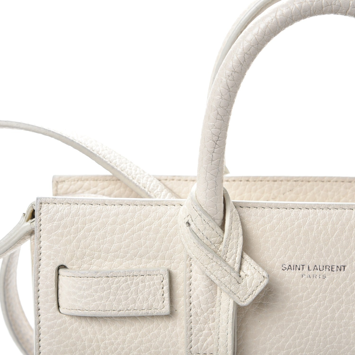 Saint Laurent Calfskin Nano Sac de Jour Dove White 9 of 19