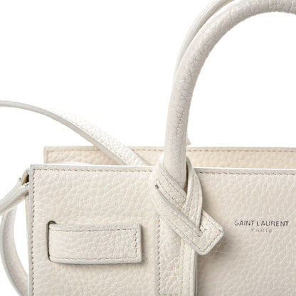 Saint Laurent Calfskin Nano Sac de Jour Dove White 9 of 19