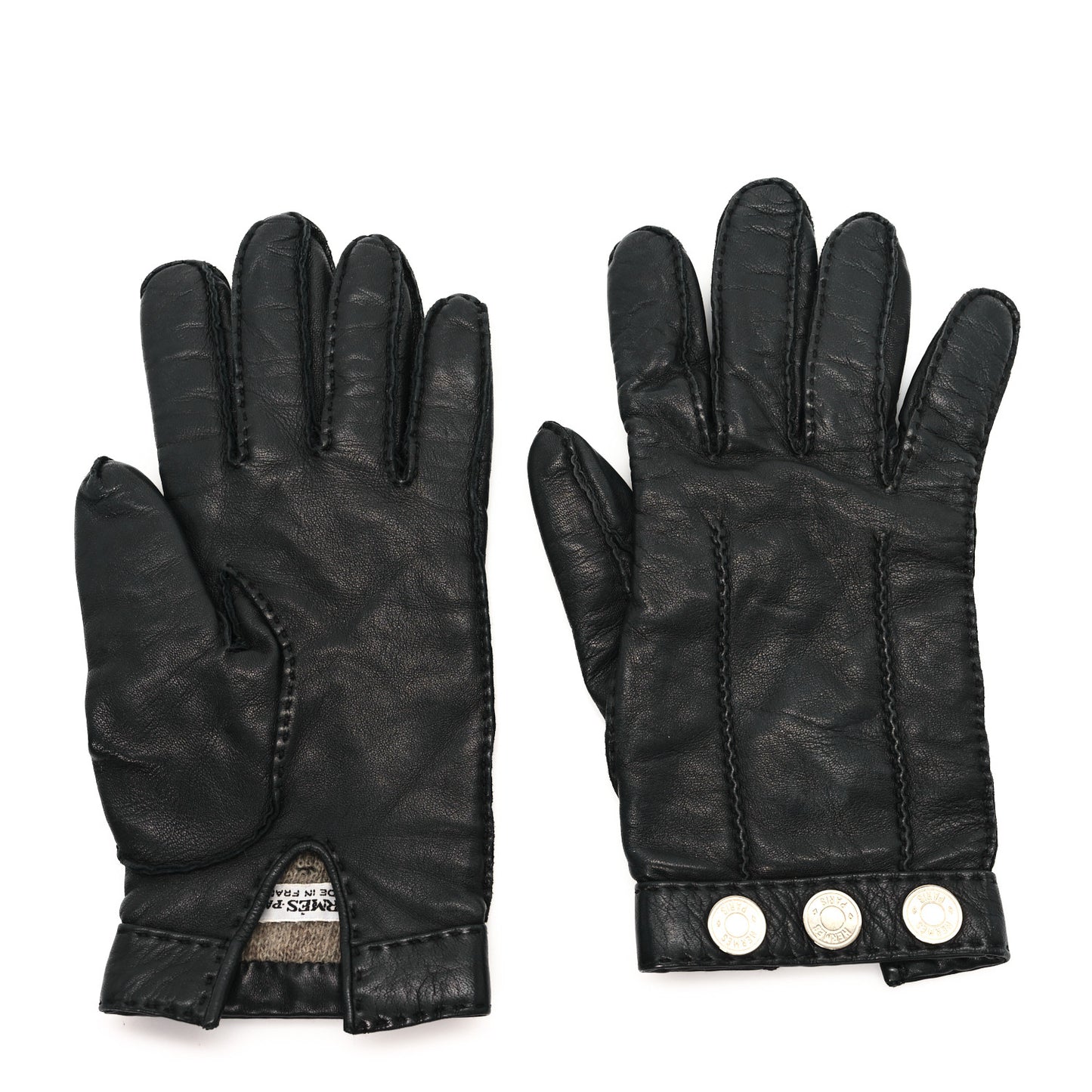 Lambskin Clous de Selle Gloves 7.5 Black