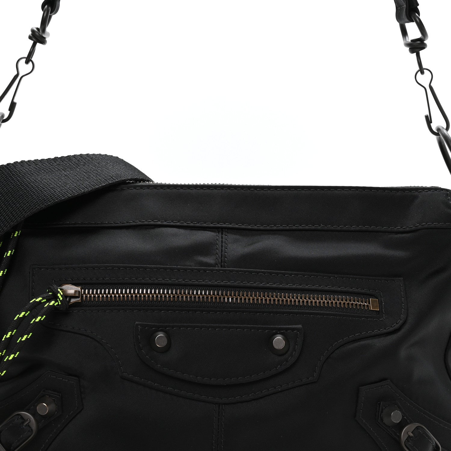Balenciaga Nylon Classic Hardware Small Le City Moto Black 7 of 9