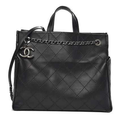 Chanel Calfskin CC Pocket Tote Black 1 of 10
