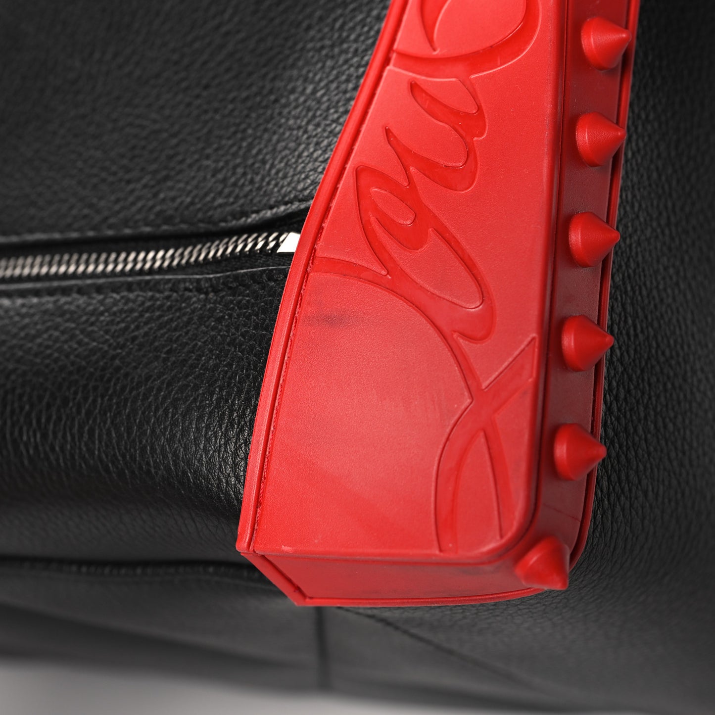 Calfskin Sneakender Studded Duffle Bag Black