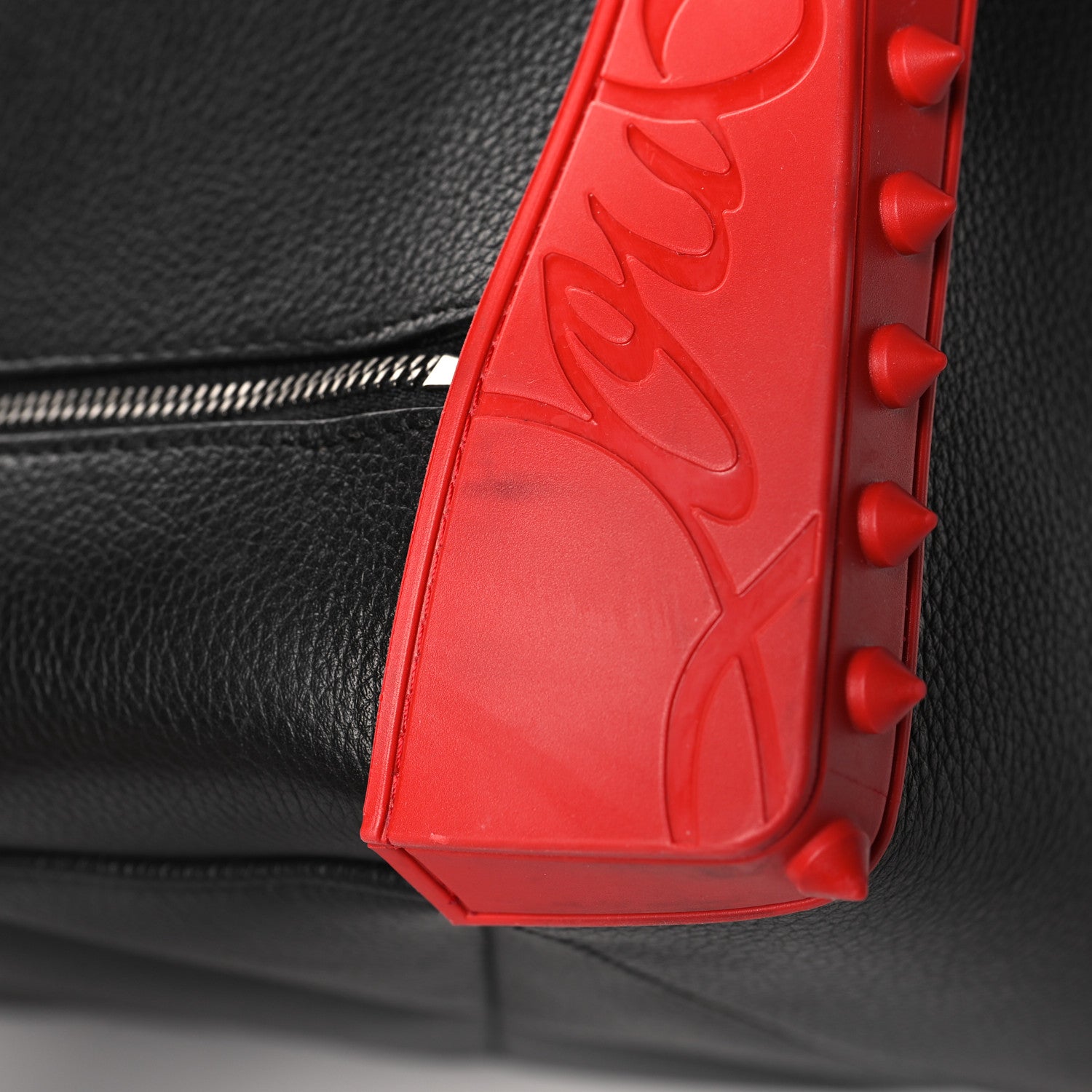 Christian Louboutin Calfskin Sneakender Studded Duffle Bag Black 11 of 16