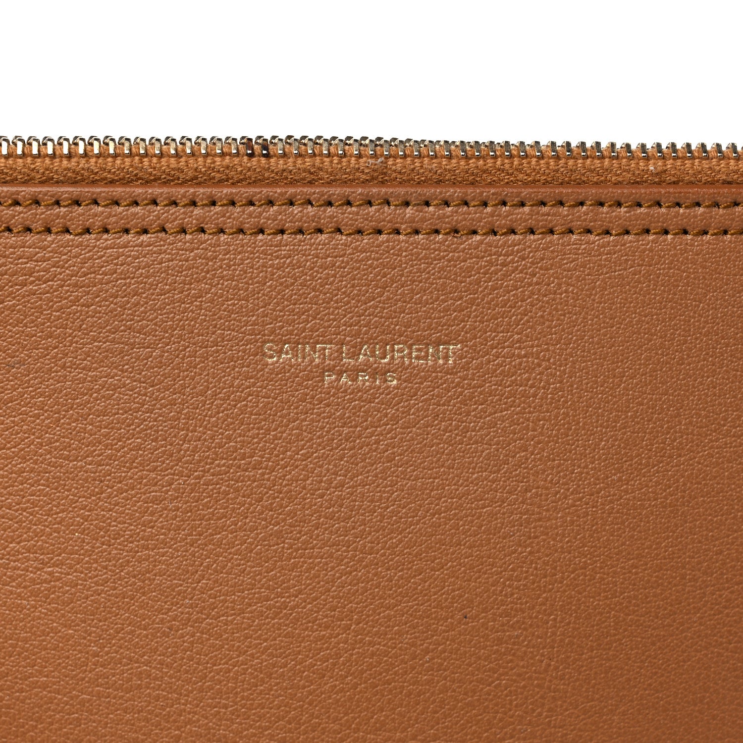 Saint Laurent Calfskin Large Shopping Tote Dark Tan 7 of 19