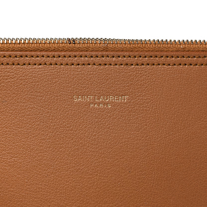 Saint Laurent Calfskin Large Shopping Tote Dark Tan 7 of 19