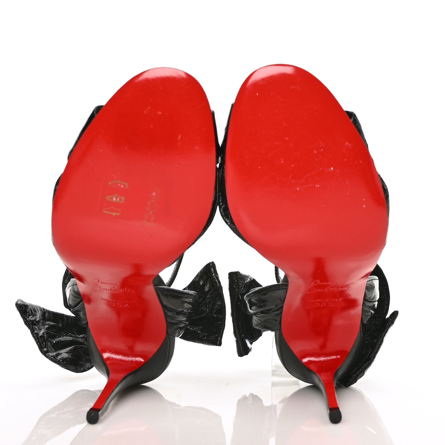 Shiny Nappa Marylineska 100 Sandals 35.5 Black