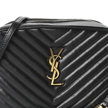 Saint Laurent Calfskin Matelasse Monogram Lou Camera Bag Black 8 of 10
