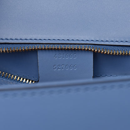 Gucci Calfskin Embroidered Medium Sylvie Top Handle Bag Clear Sky Blue 7 of 10