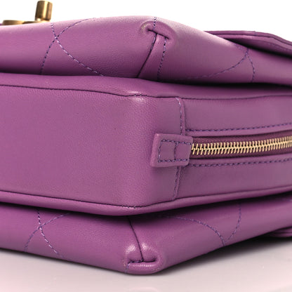 Chanel Lambskin Sleek And Chic Flap Purple 9 of 10