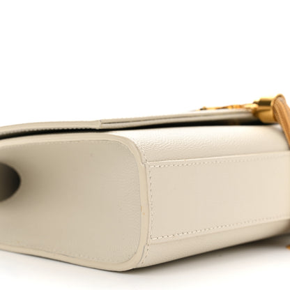 Saint Laurent Grain De Poudre Calfskin Medium Classic Monogram Kate Tassel Satchel Crema Soft 9 of 11