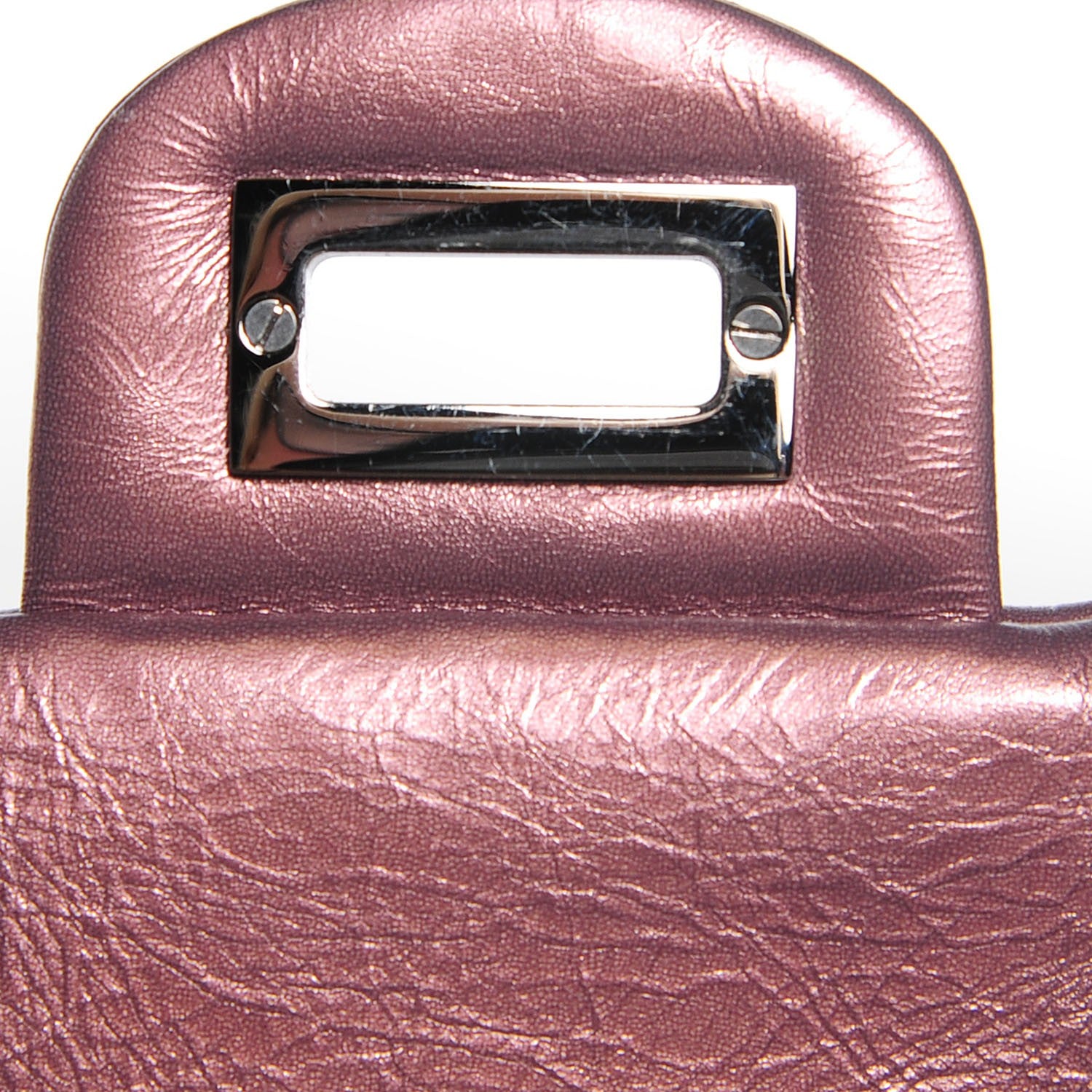 Chanel Metallic Aged Calfskin Quilted 2.55 Reissue 226 Flap Rose Fonce 5 of 8