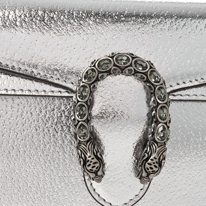 Gucci Metallic Calfskin Super Mini Dionysus Shoulder Bag Silver 7 of 10