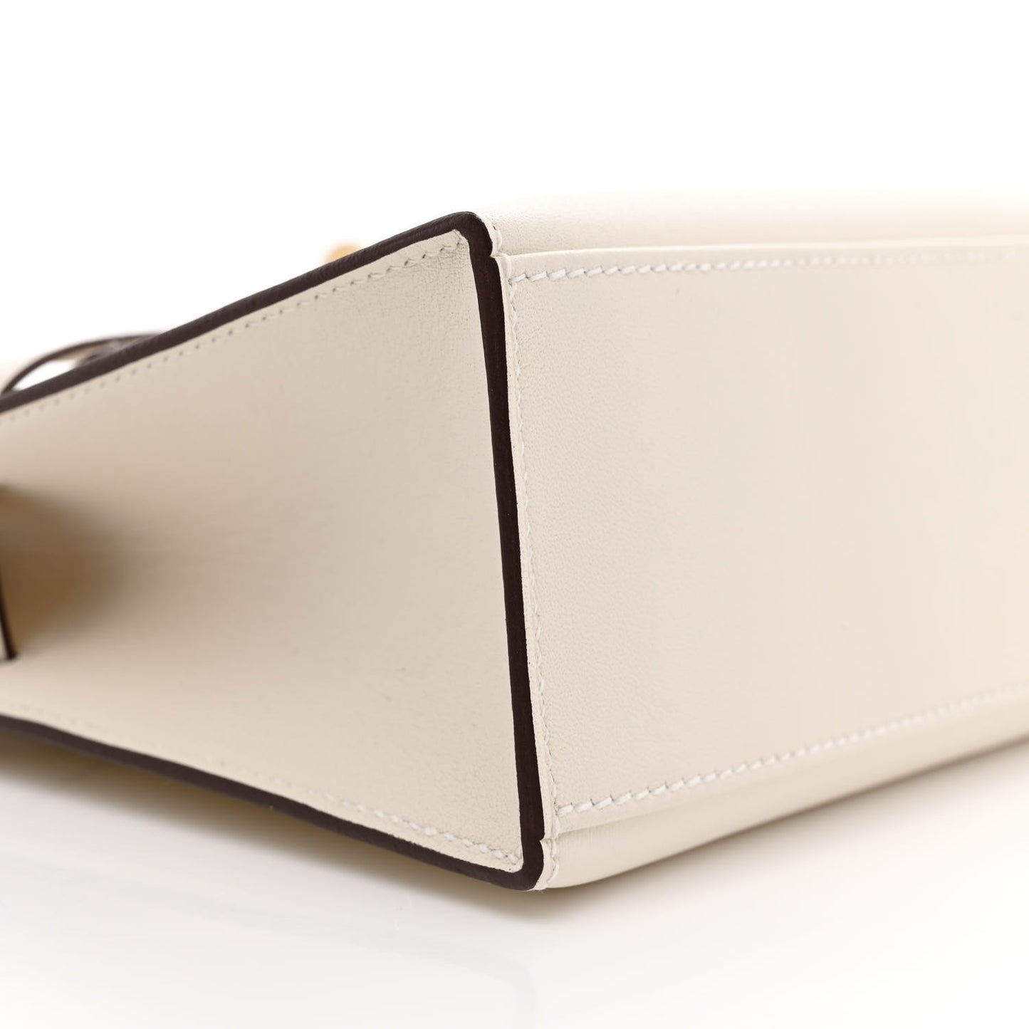 Swift Horseshoe Kelly Pochette Clutch Nata Gold