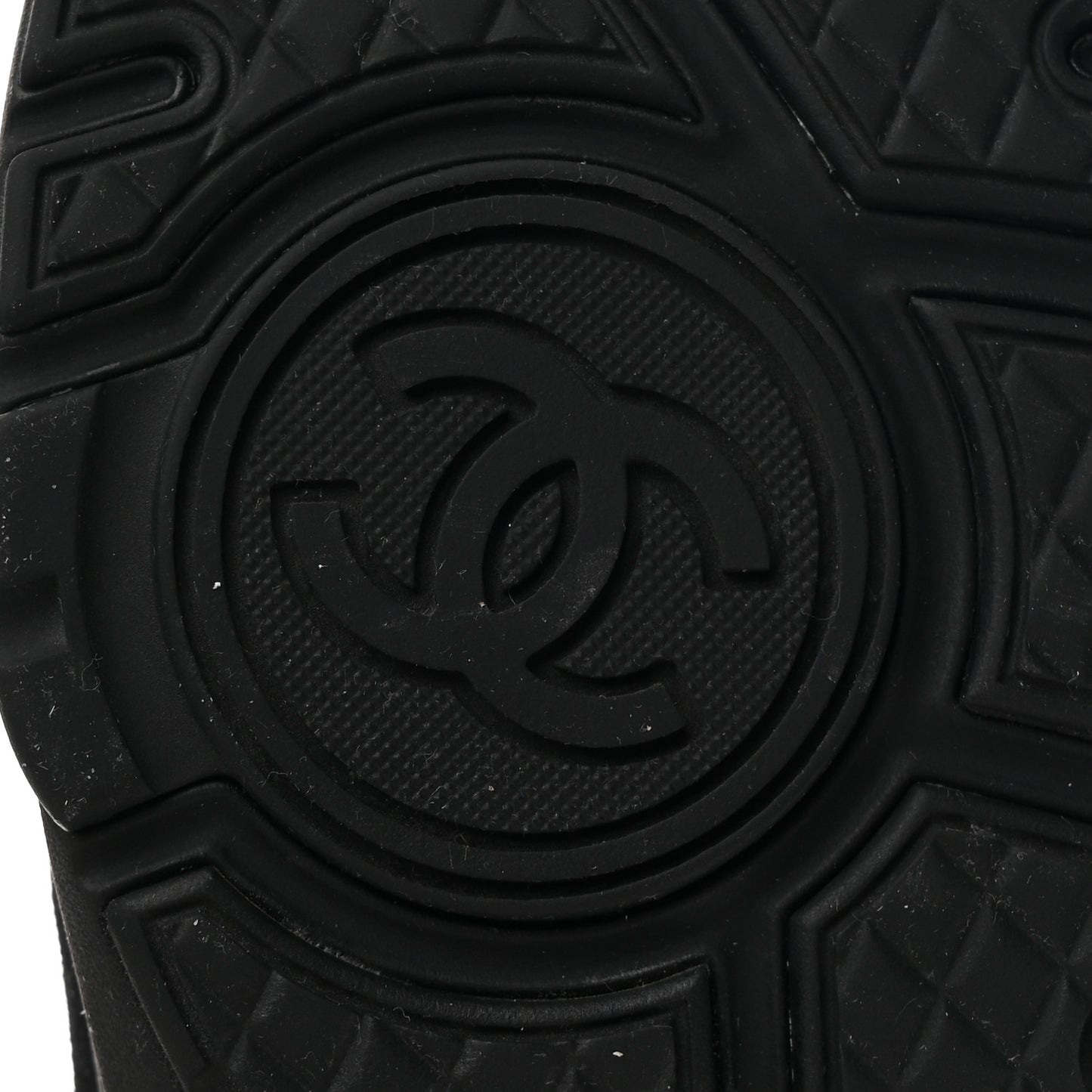 Suede Calfskin CC Sneakers 36.5 Black Grey
