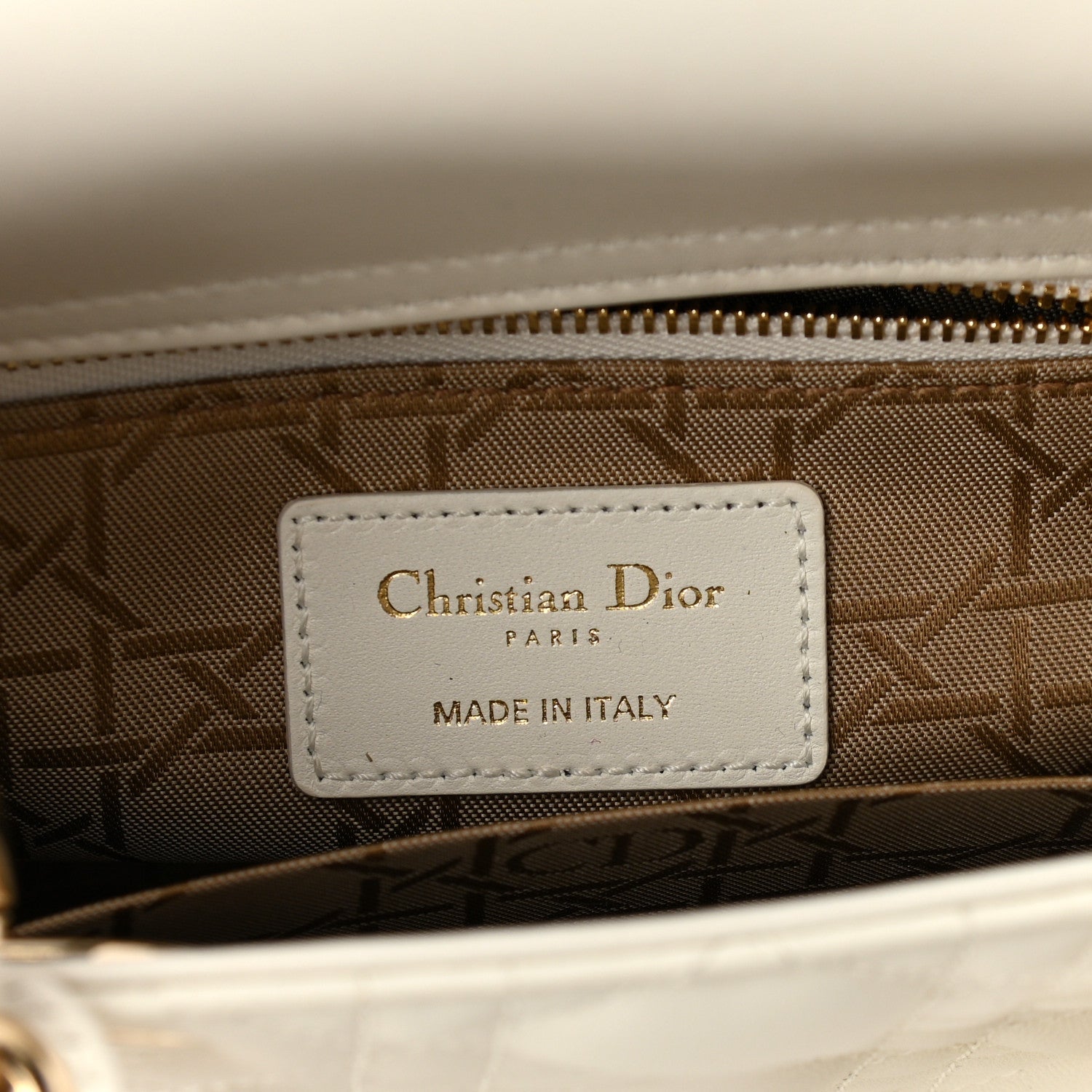 Christian Dior Lambskin Cannage Small My ABCDior Lady Dior White 5 of 11