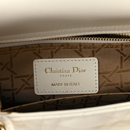 Christian Dior Lambskin Cannage Small My ABCDior Lady Dior White 5 of 11