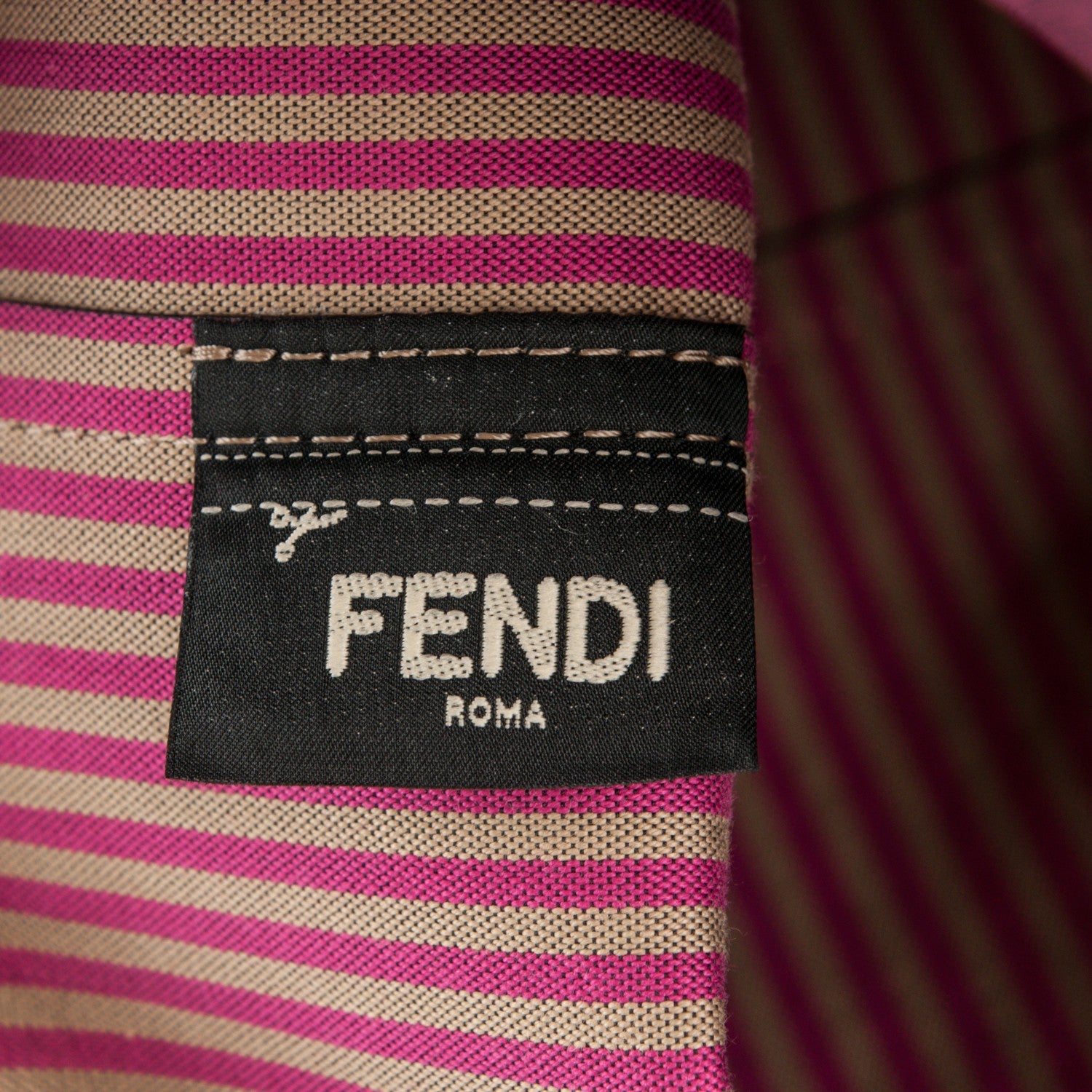 Fendi Zucca Spalmati Medium Roll Tote Tobacco Fuxia 8 of 8