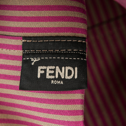 Fendi Zucca Spalmati Medium Roll Tote Tobacco Fuxia 8 of 8