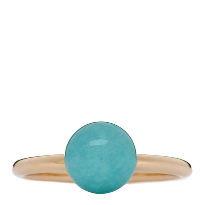 Tiffany 18K Yellow Gold Amazonite 8mm HardWear Ball Ring 53 6.5 1 of 4