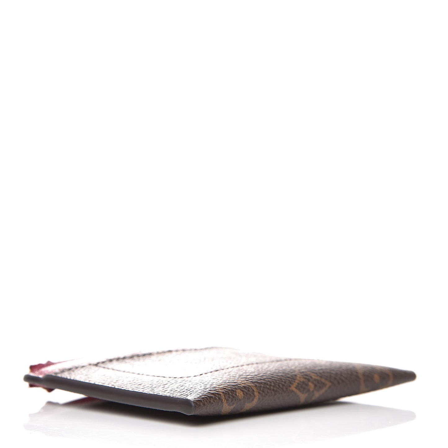 Monogram Zipped Card Holder Fuchsia