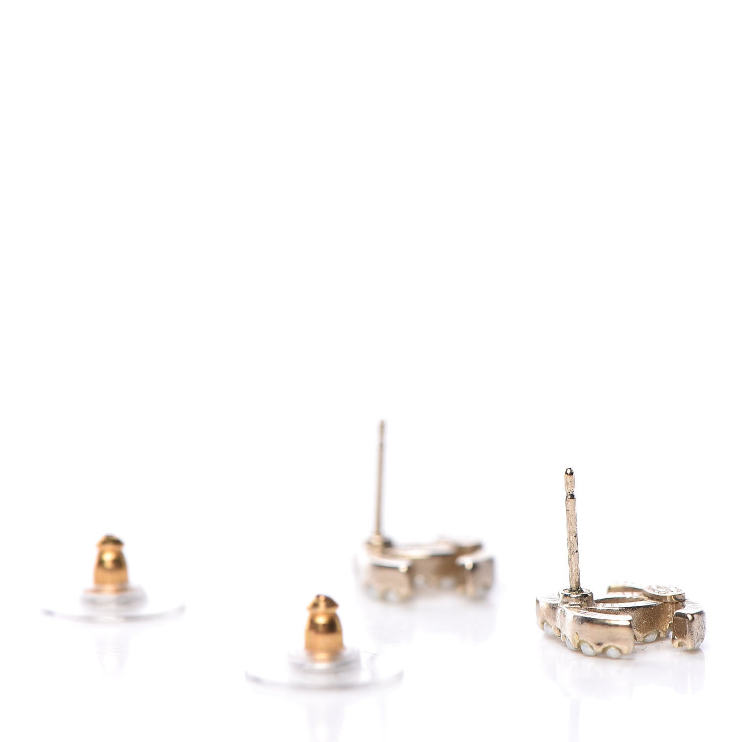Chanel Pearl CC Earrings Light Gold 3 of 7