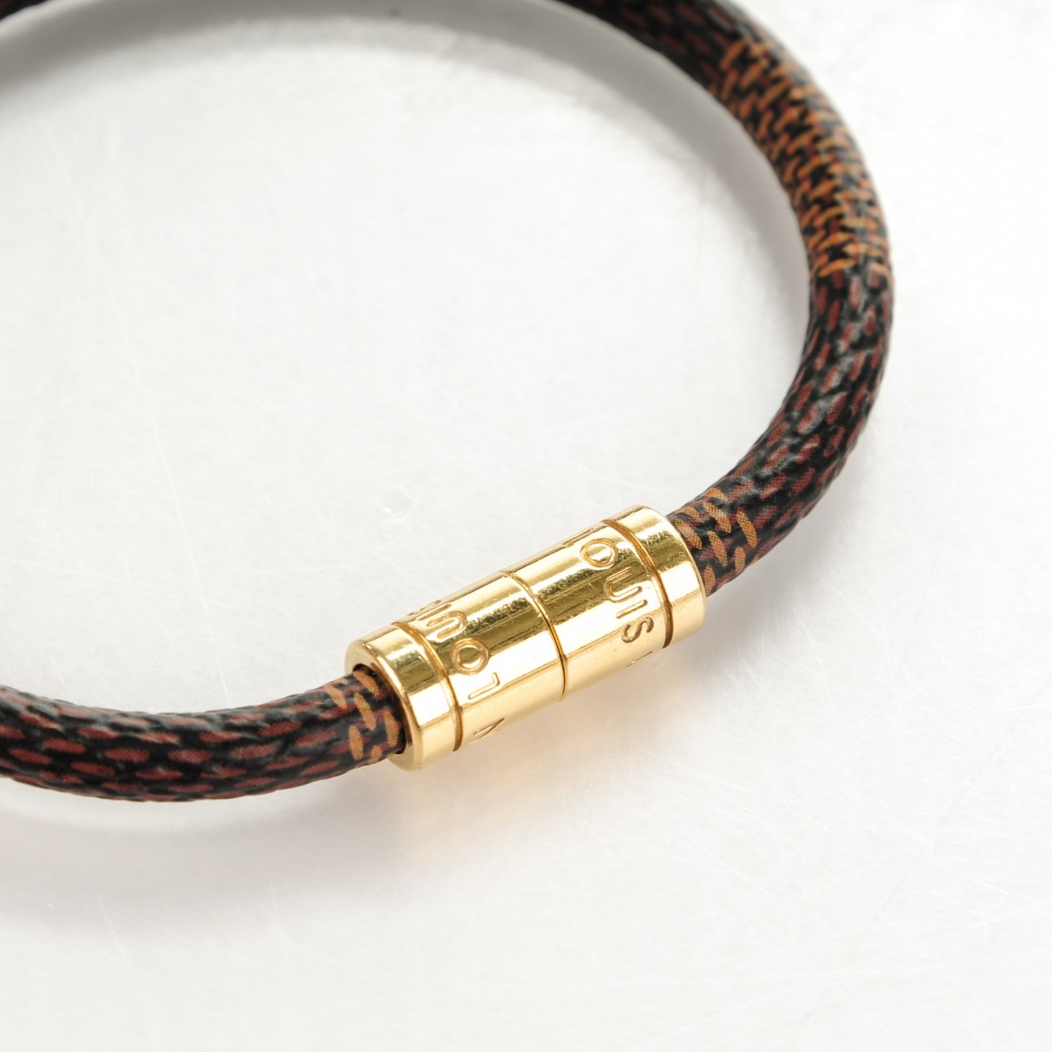 Louis Vuitton Damier Ebene Keep It Bracelet 17 4 of 4