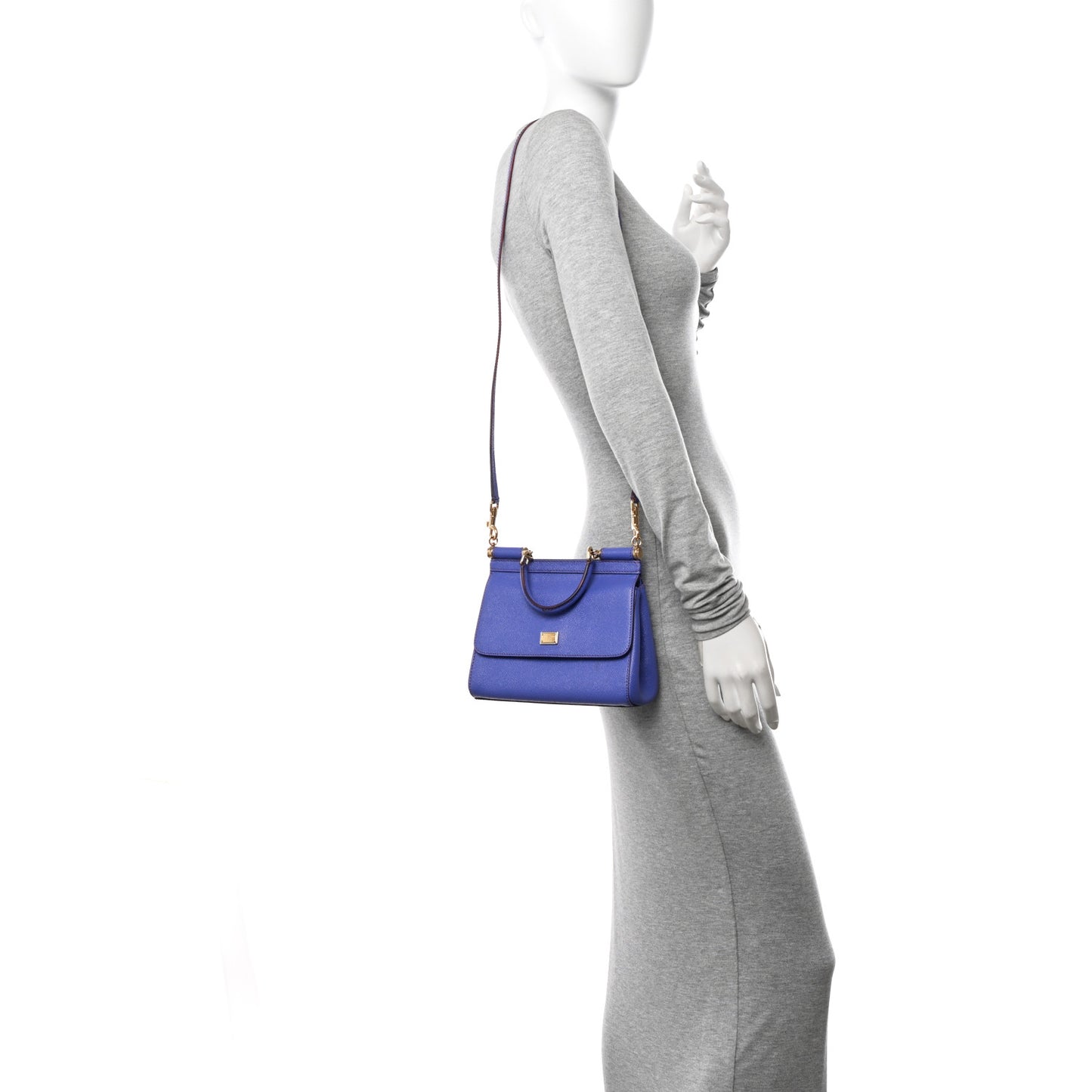 DOLCE &amp; GABBANA Dauphine Small Miss Sicily Satchel Purple