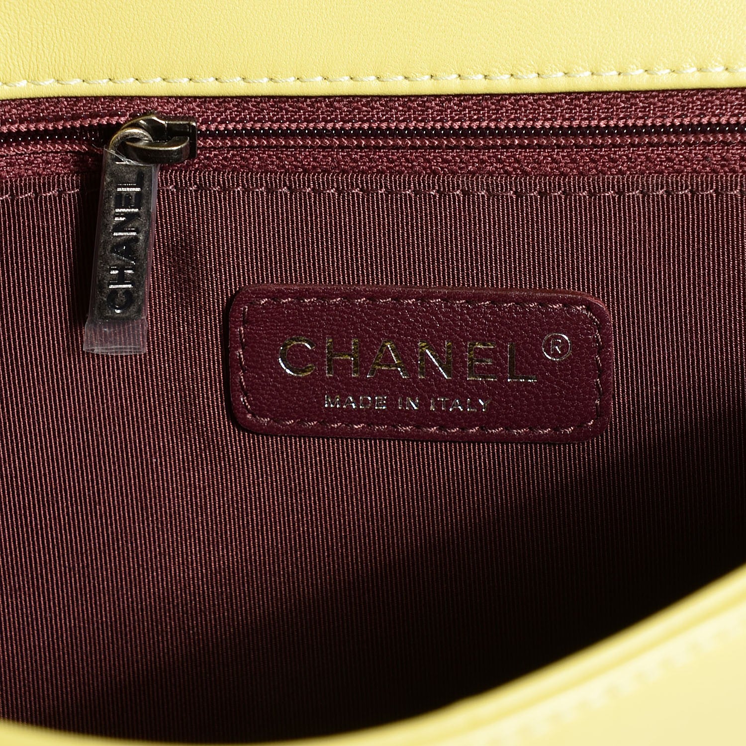 Chanel Wrinkled Lambskin Chevron New Medium Boy Flap Yellow 8 of 10