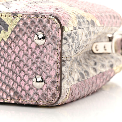 Louis Vuitton Metallic Snakeskin Capucines Mini Dore 11 of 15