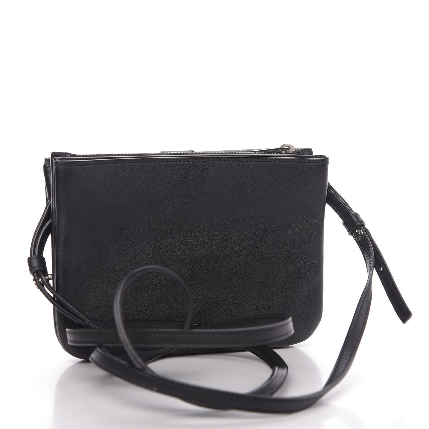 Saint Laurent Calfskin Monogram Tri Pocket Crossbody Bag Black 3 of 10